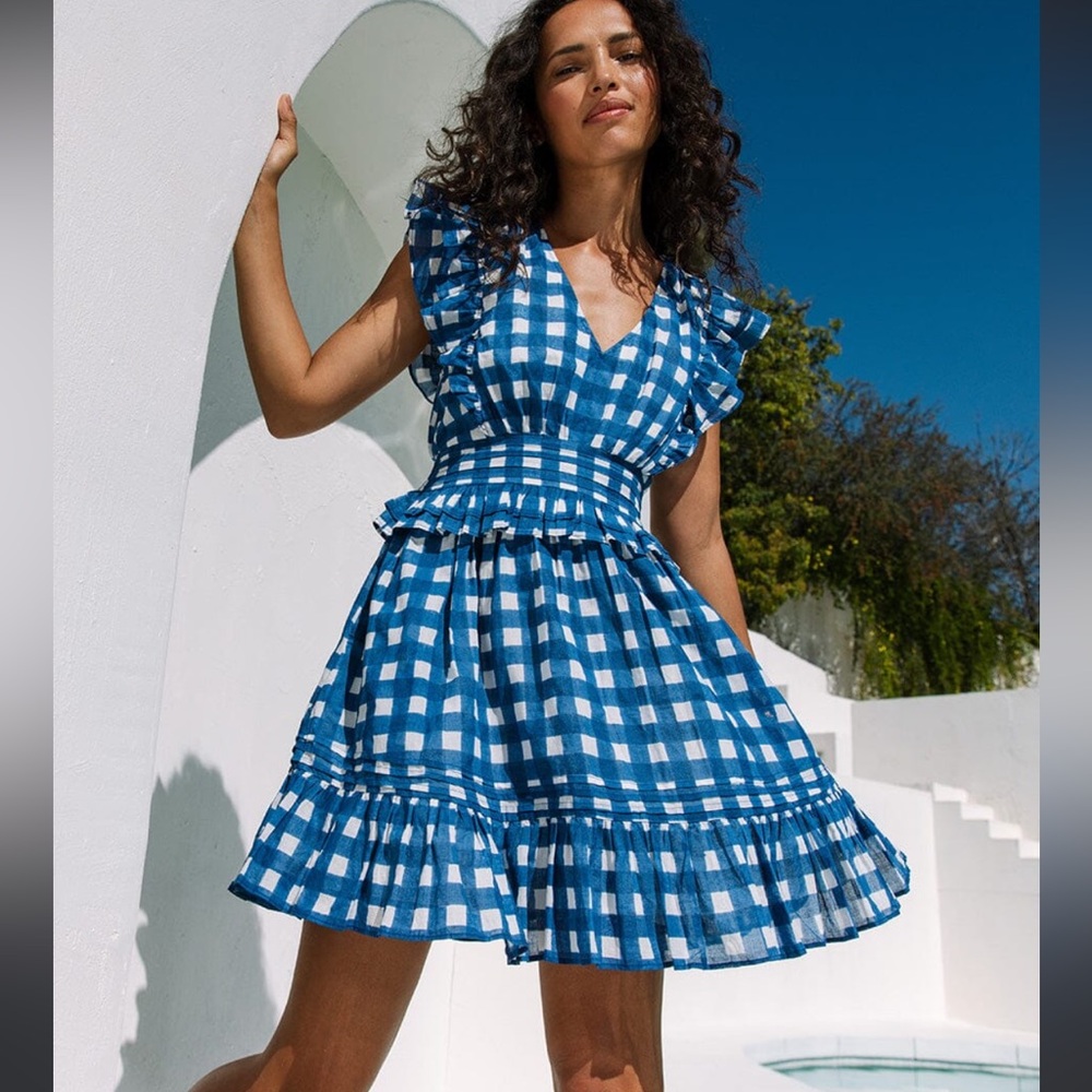 NWT Cleobella Painterly Gingham Dress - Size M